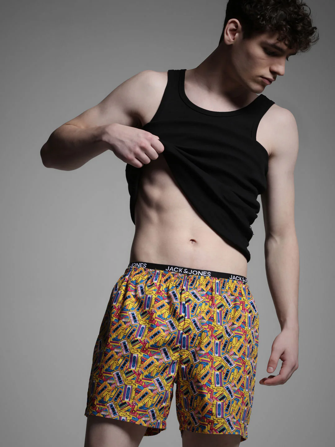 Yellow Cassette Box Print Boxers - Image 5