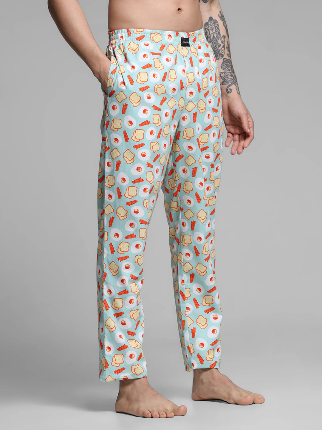 Blue Printed Cotton Pyjamas - Image 2