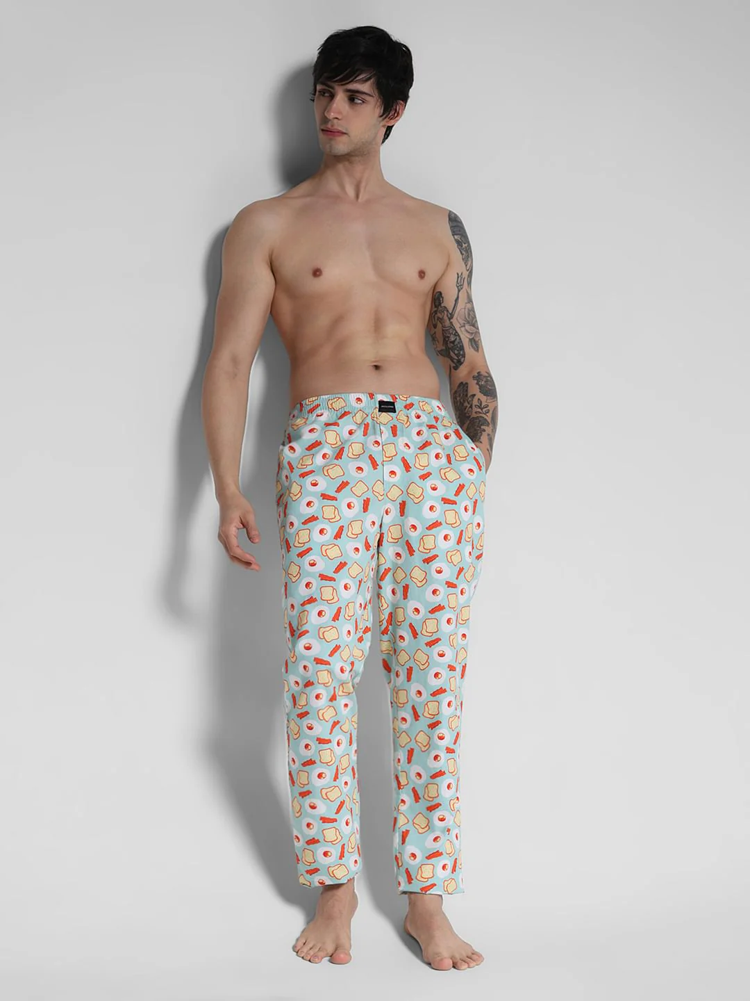 Blue Printed Cotton Pyjamas - Image 5