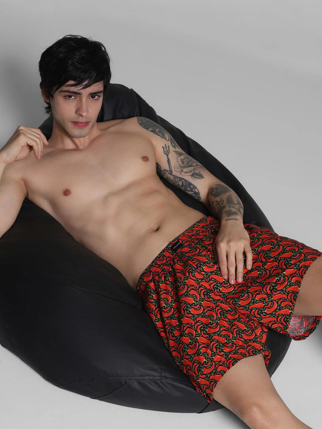 Black Printed Cotton Boxers - Image 5