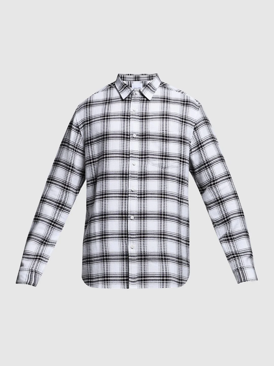 White Check Dobby Cotton Shirt - Image 7