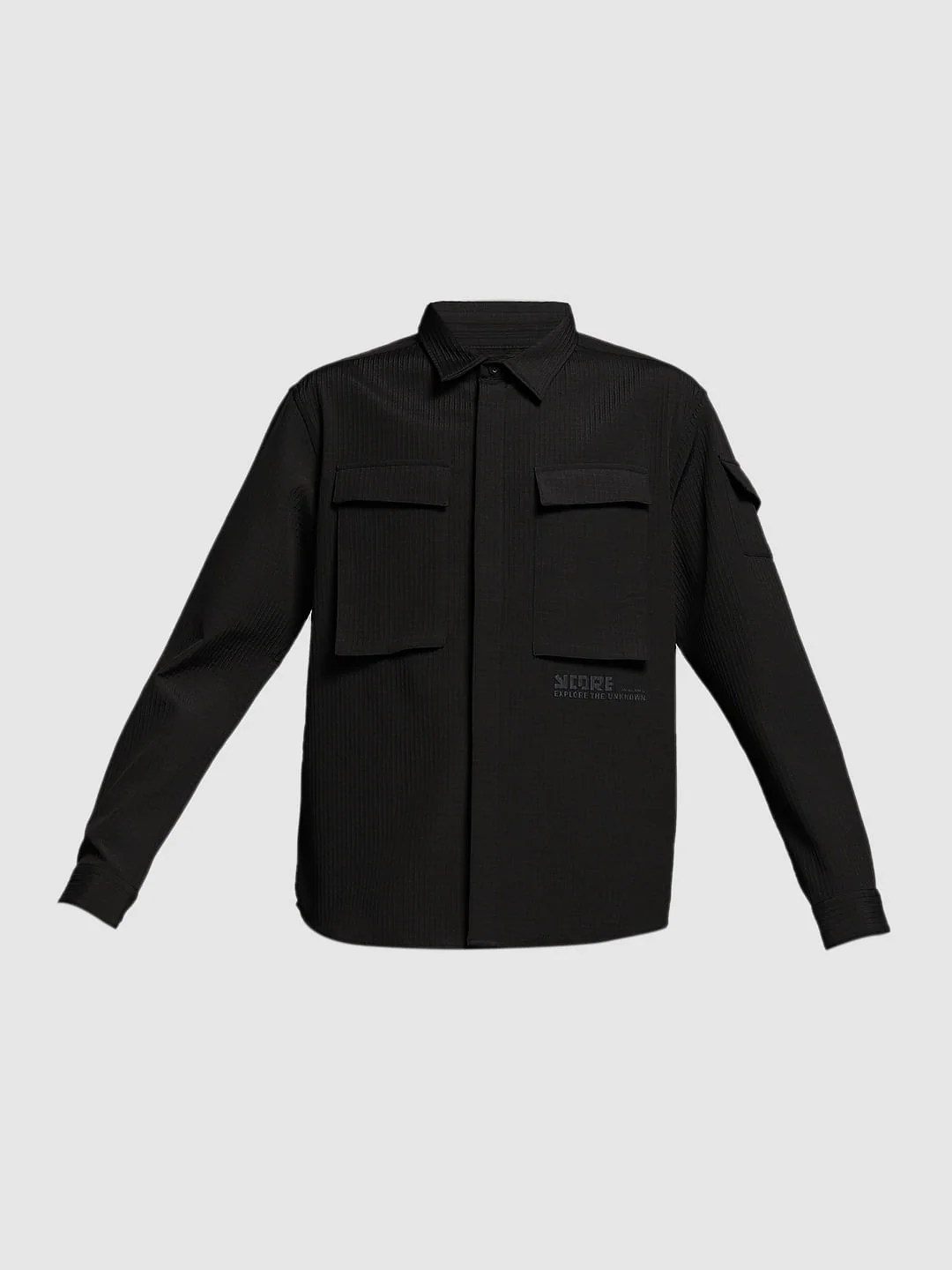 Black Patch Pocket Oversized Shirt - Image 7
