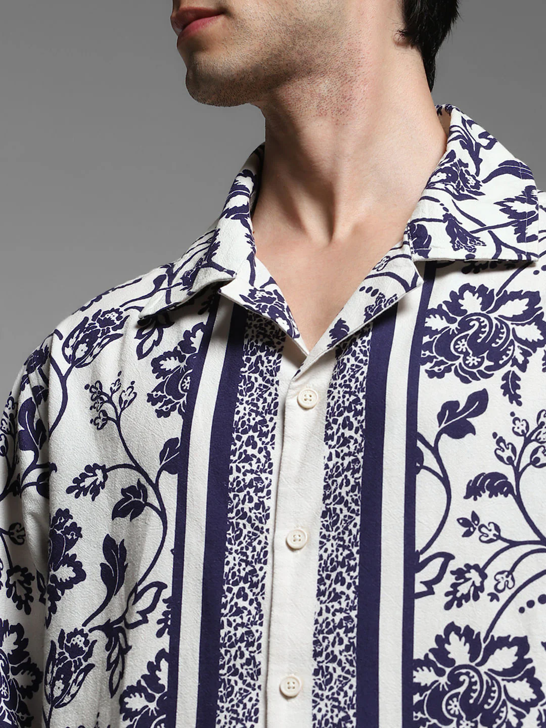 Blue Floral Oversized Shirt - Image 5