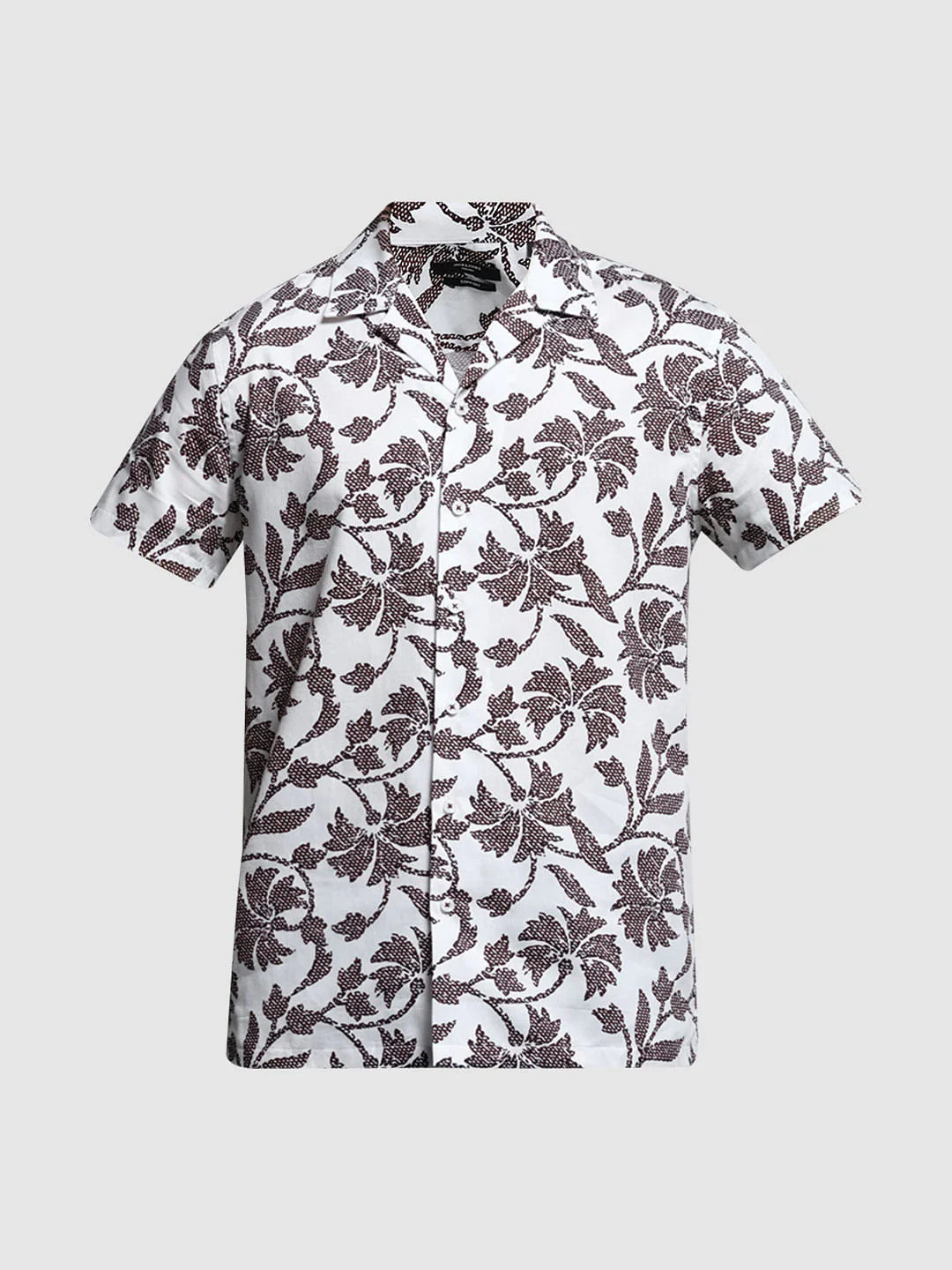 White Printed Short Sleeves Shirt - Image 7