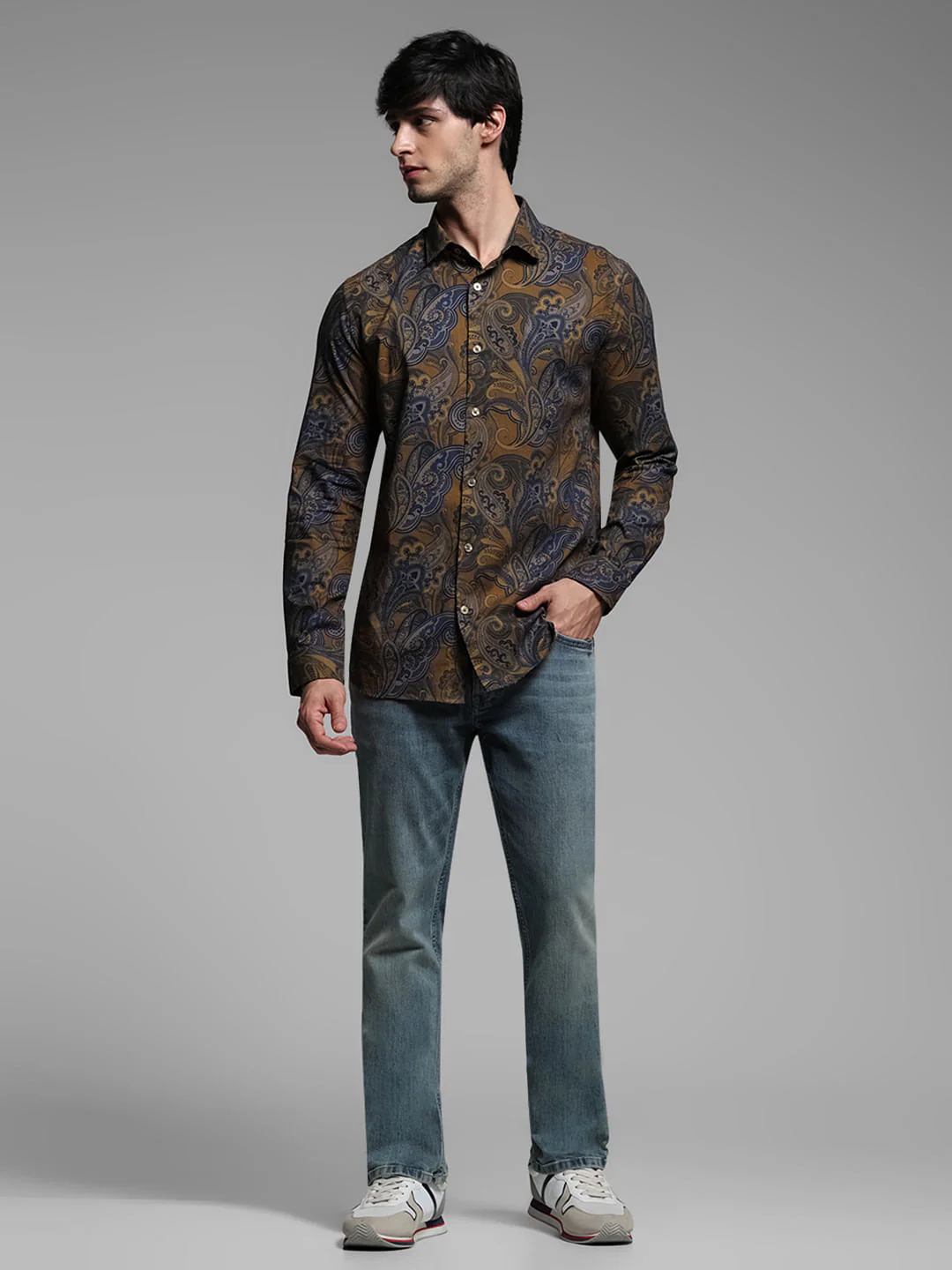 Green Paisley Full Sleeves Shirt - Image 6