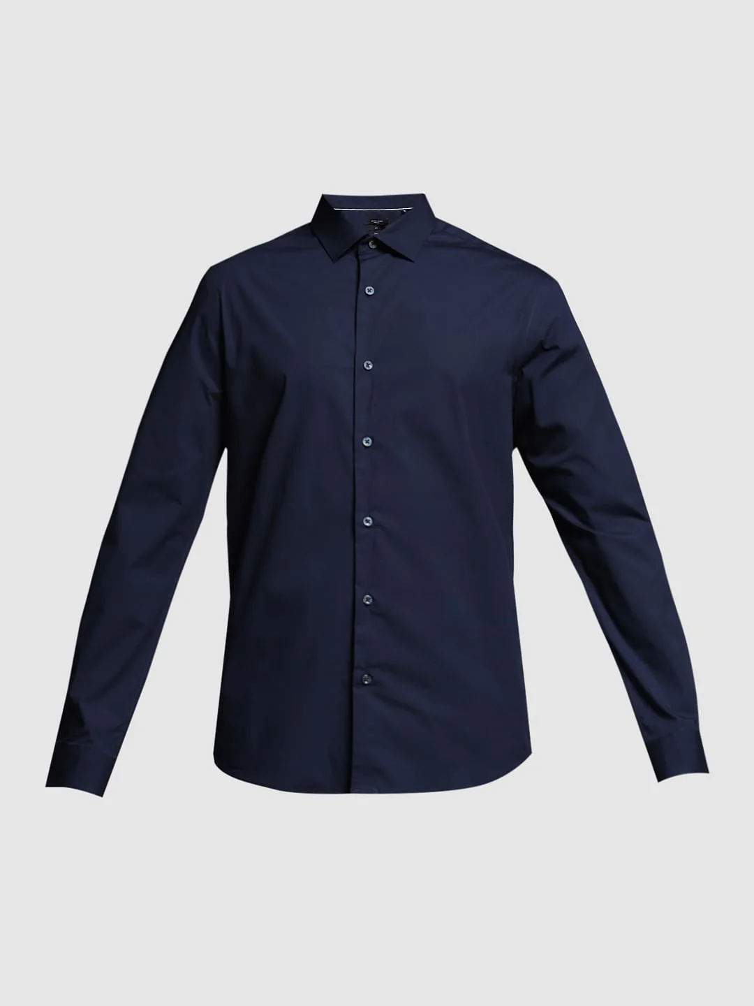 Blue Cotton Stretch Formal Shirt - Image 7