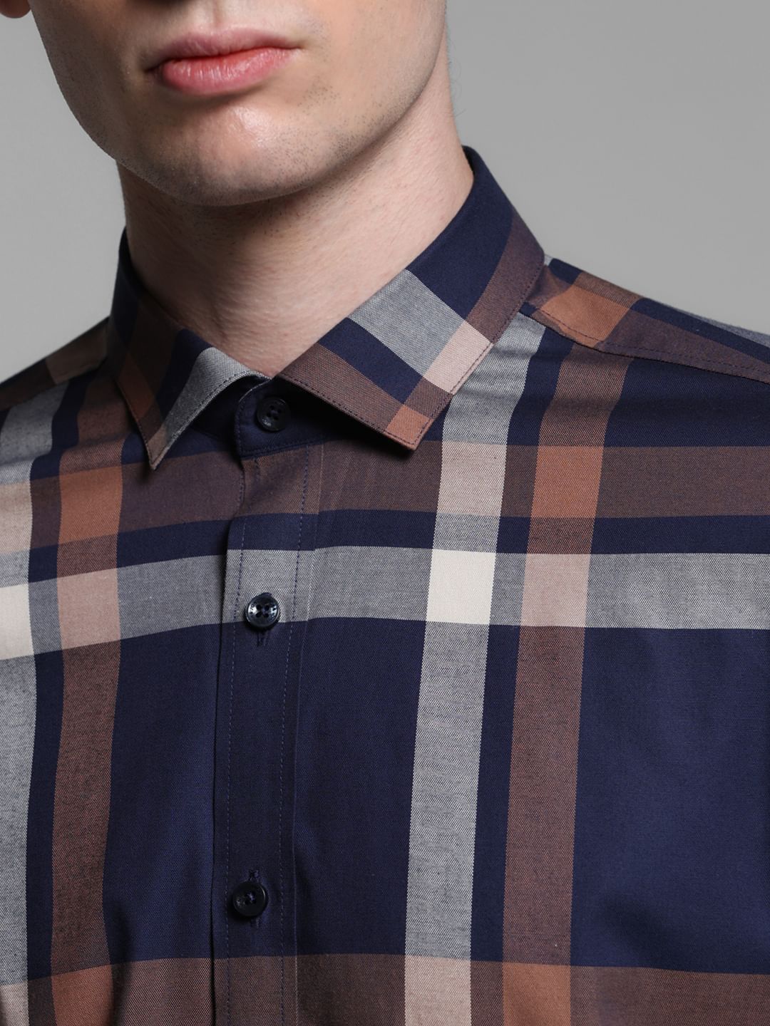 BLUE DOBBY CHECK SHIRT - Image 5