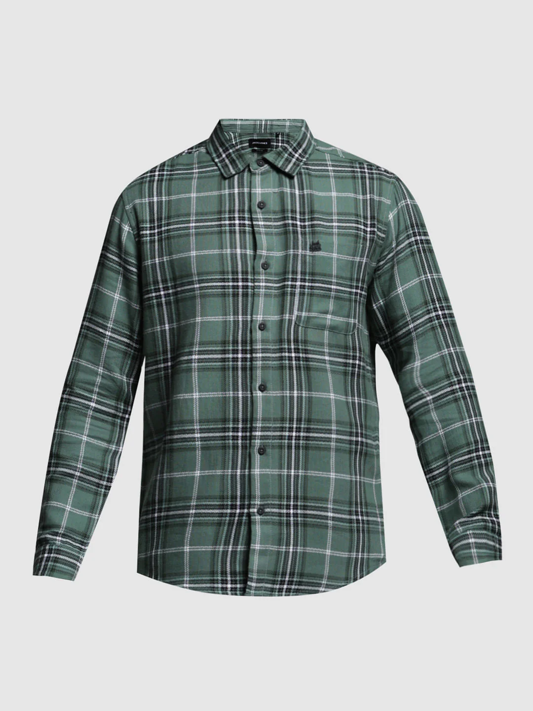 Green Check Cotton Full Sleeves Shirt - Image 7