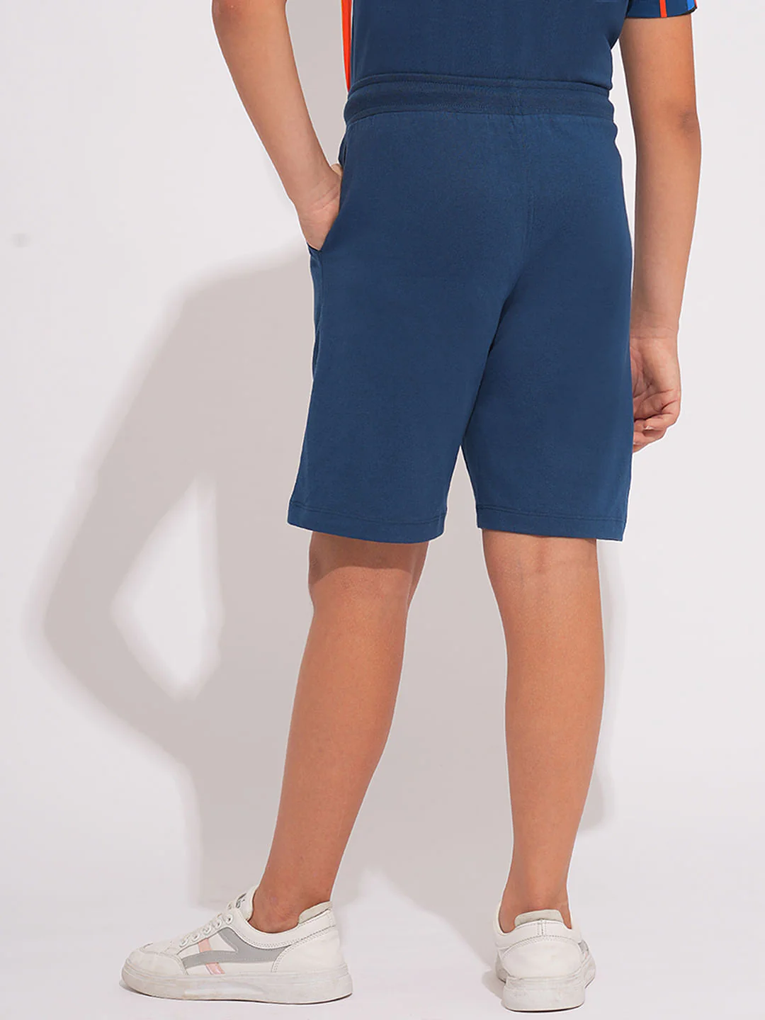 Boys Blue Printed Co-ord Set Shorts - Image 4