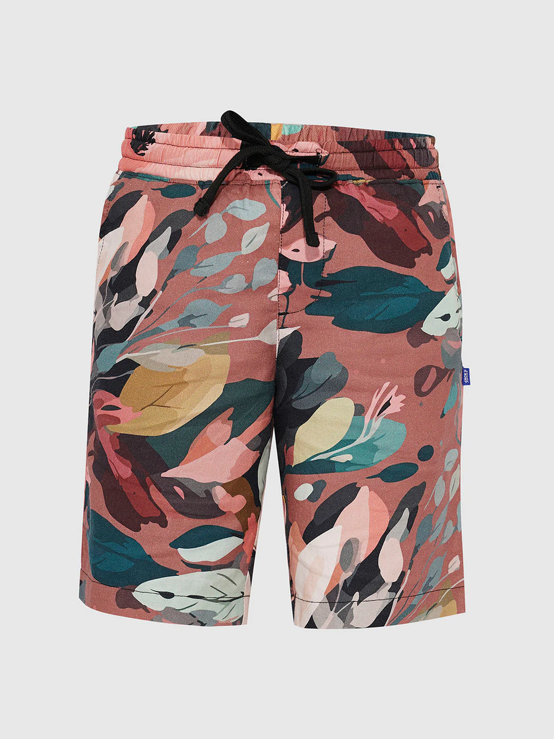 Boys Brown Printed Co-ord Set Shorts - Image 7