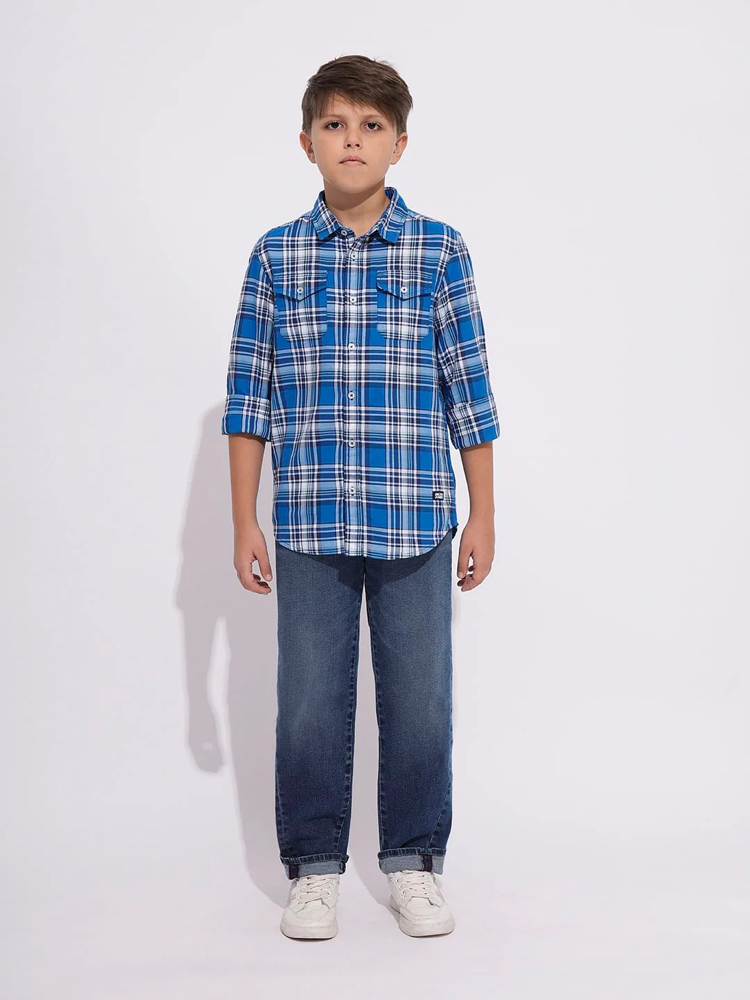 Blue Mid Rise Washed Loose Fit Jeans - Image 5