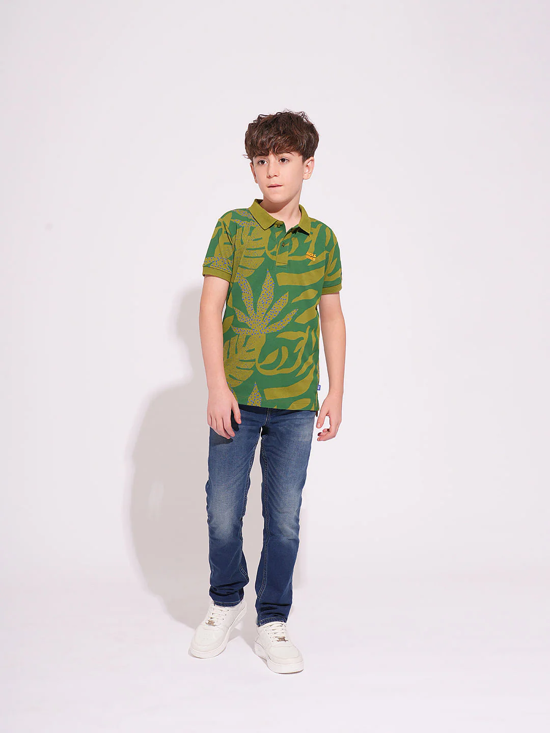 Boys Blue Mid Rise Washed Regular Fit Jeans - Image 5
