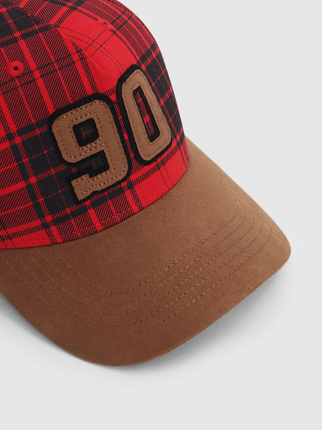 Red Varsity Suede Baseball Cap - Image 4