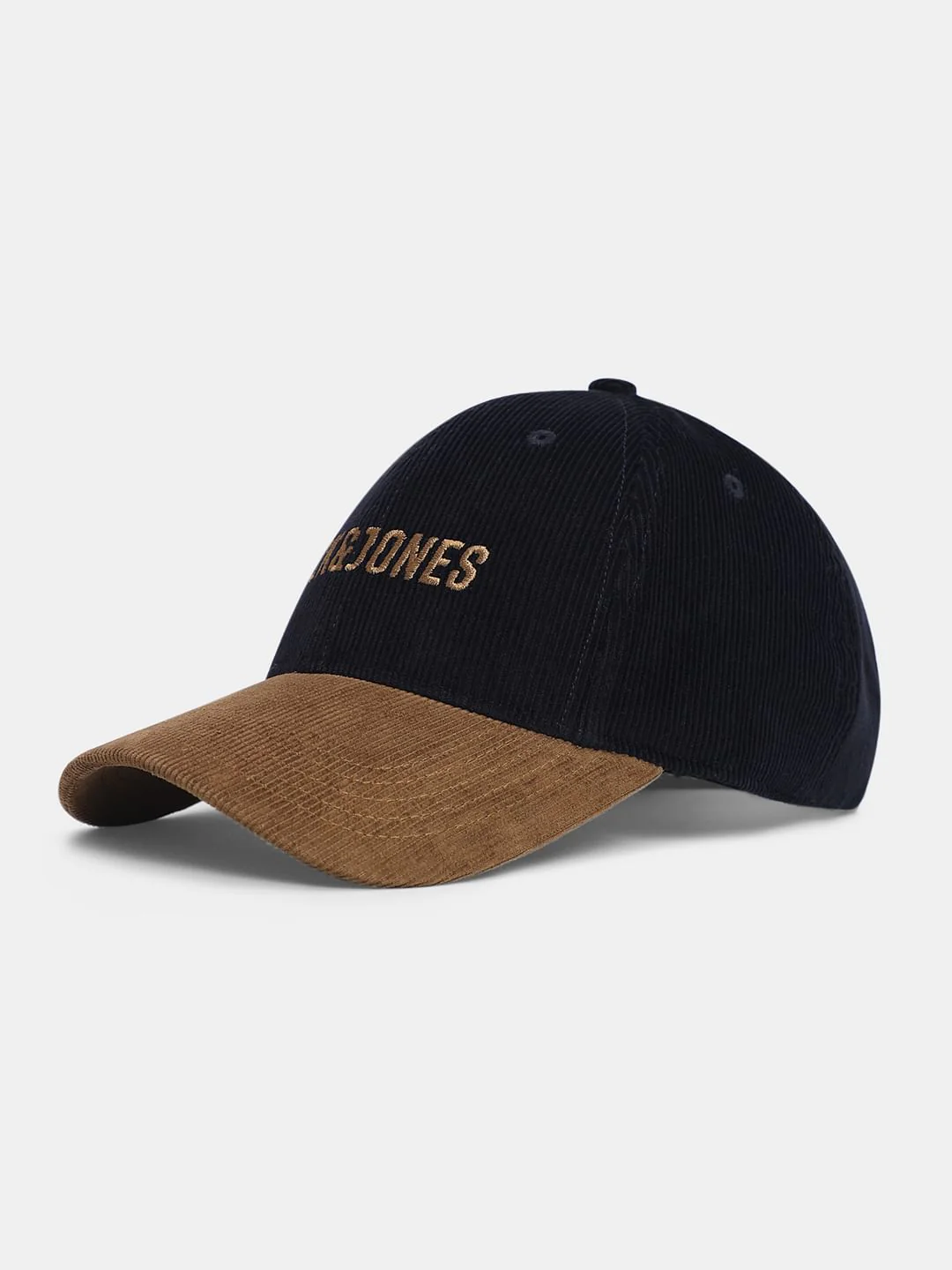 Navy Blue Logo Print Suede Baseball Cap - Image 2