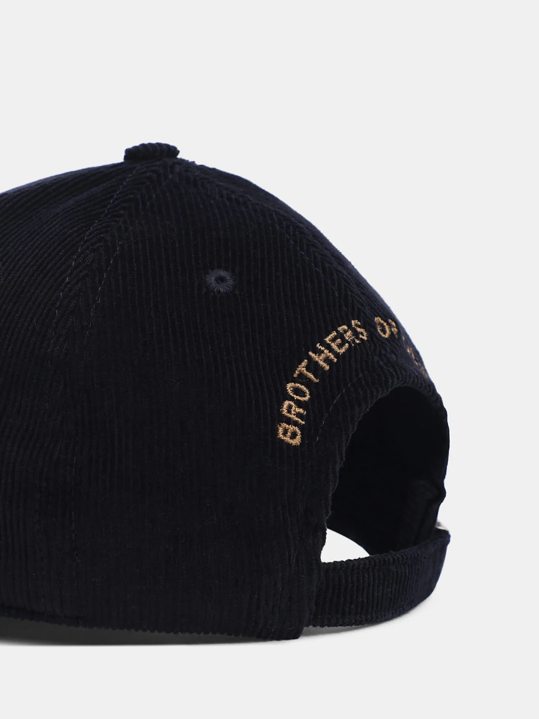 Navy Blue Logo Print Suede Baseball Cap - Image 5