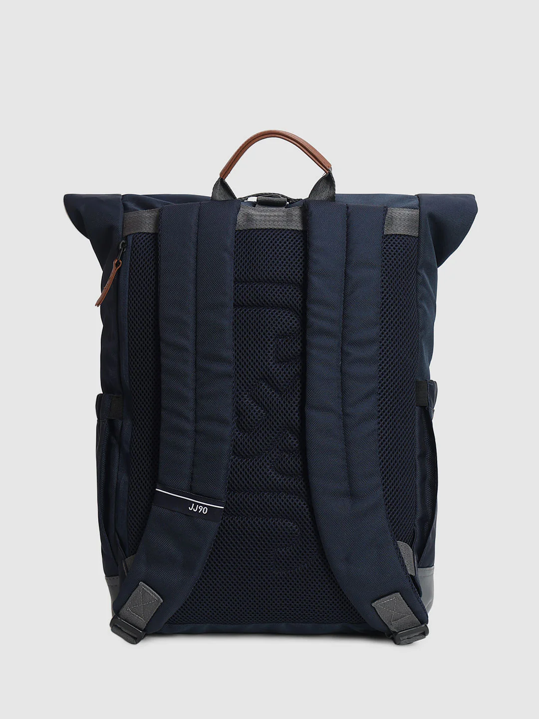 Navy Blue Roll Top Backpack - Image 4
