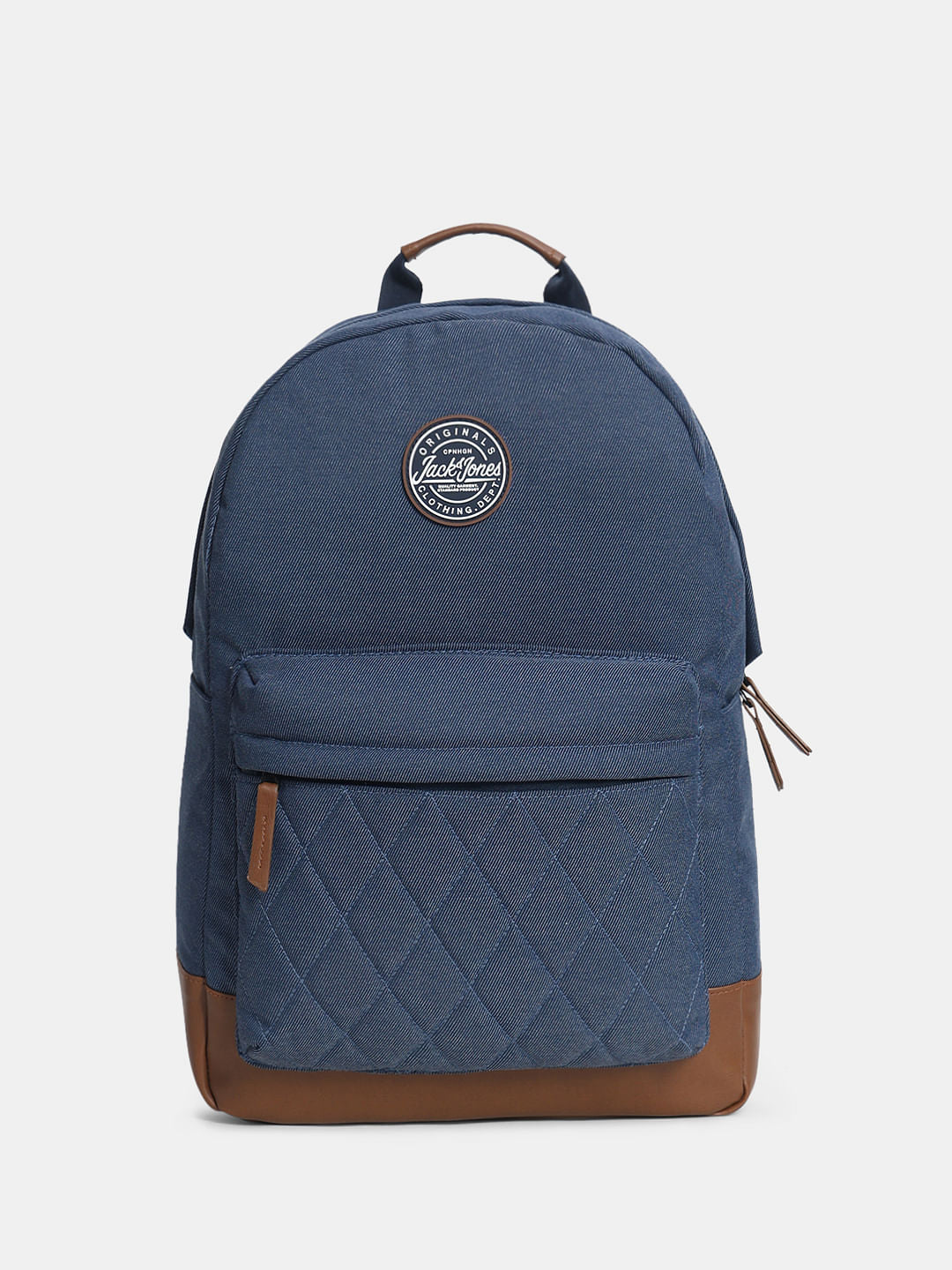 Blue Faded Denim Backpack