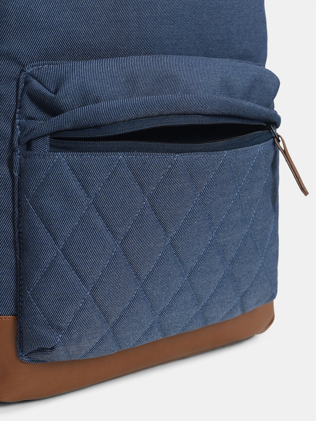 Blue Faded Denim Backpack - Image 7