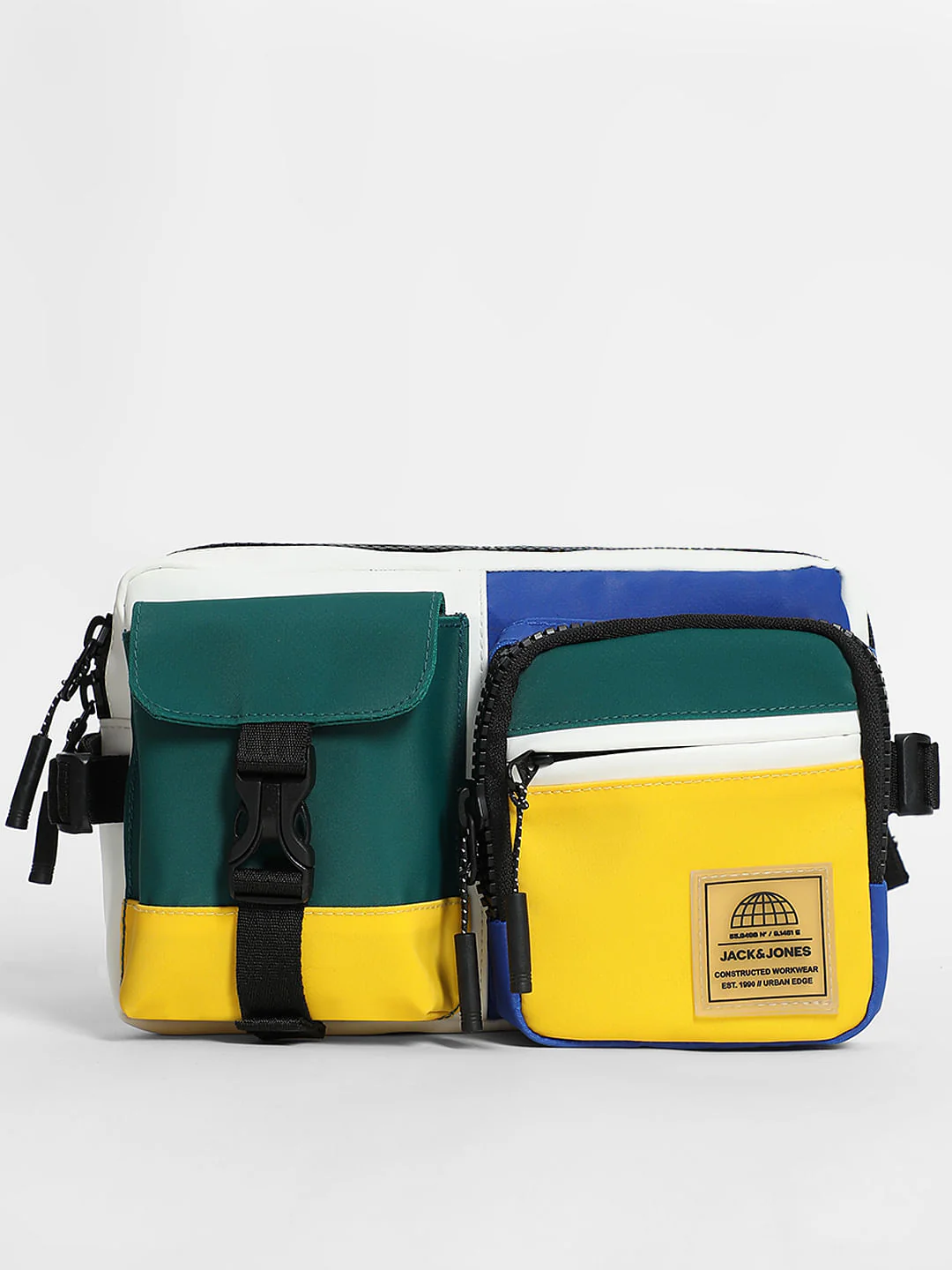 Green Colourblocked Chestpack