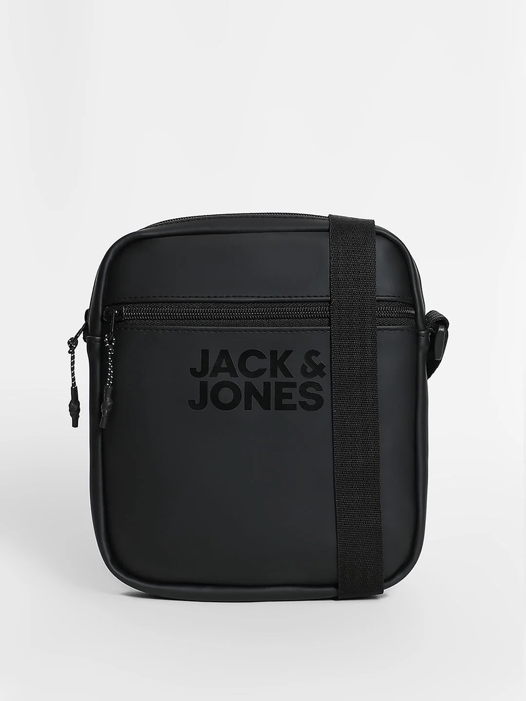 Black Logo Print Sling Bag