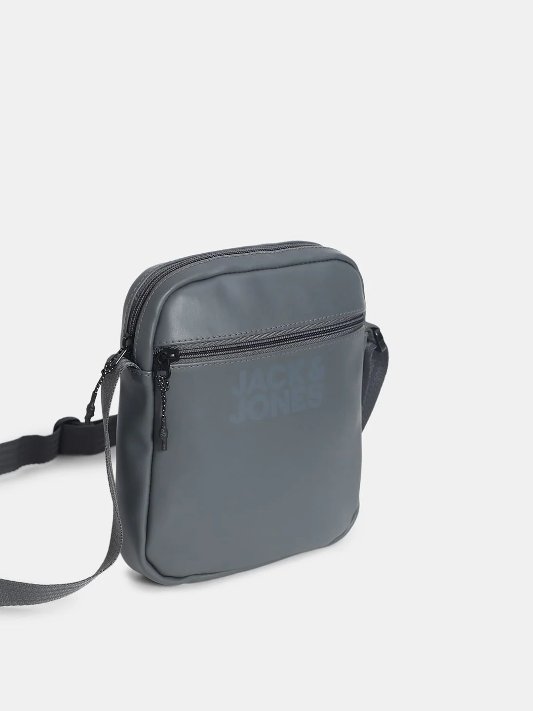 Grey Logo Print Sling Bag - Image 2