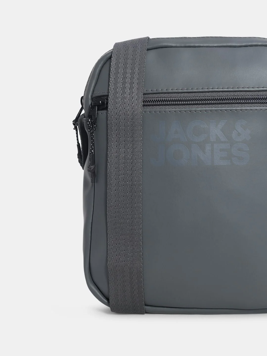 Grey Logo Print Sling Bag - Image 4