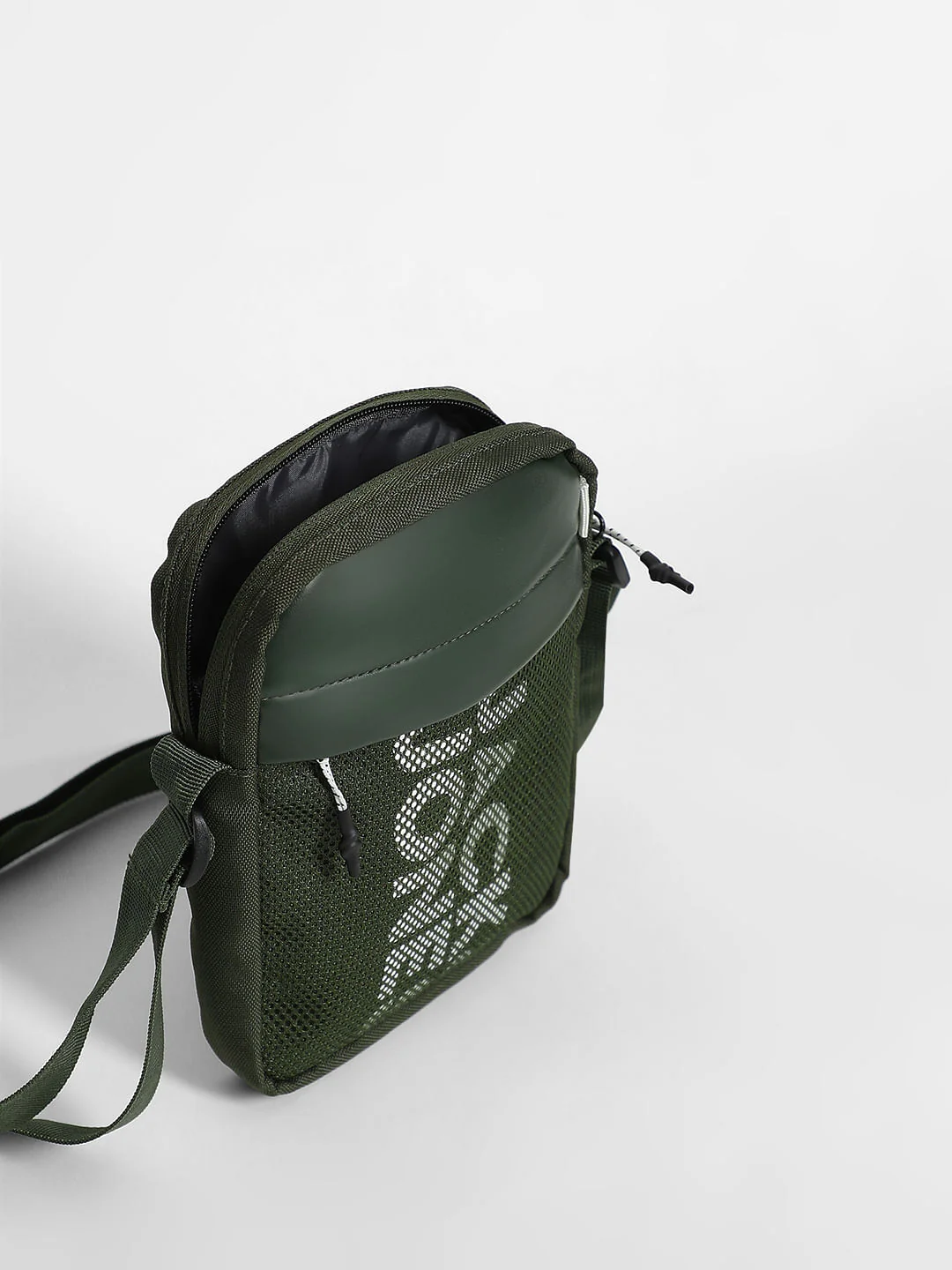 Green Logo Print Sling Bag - Image 5