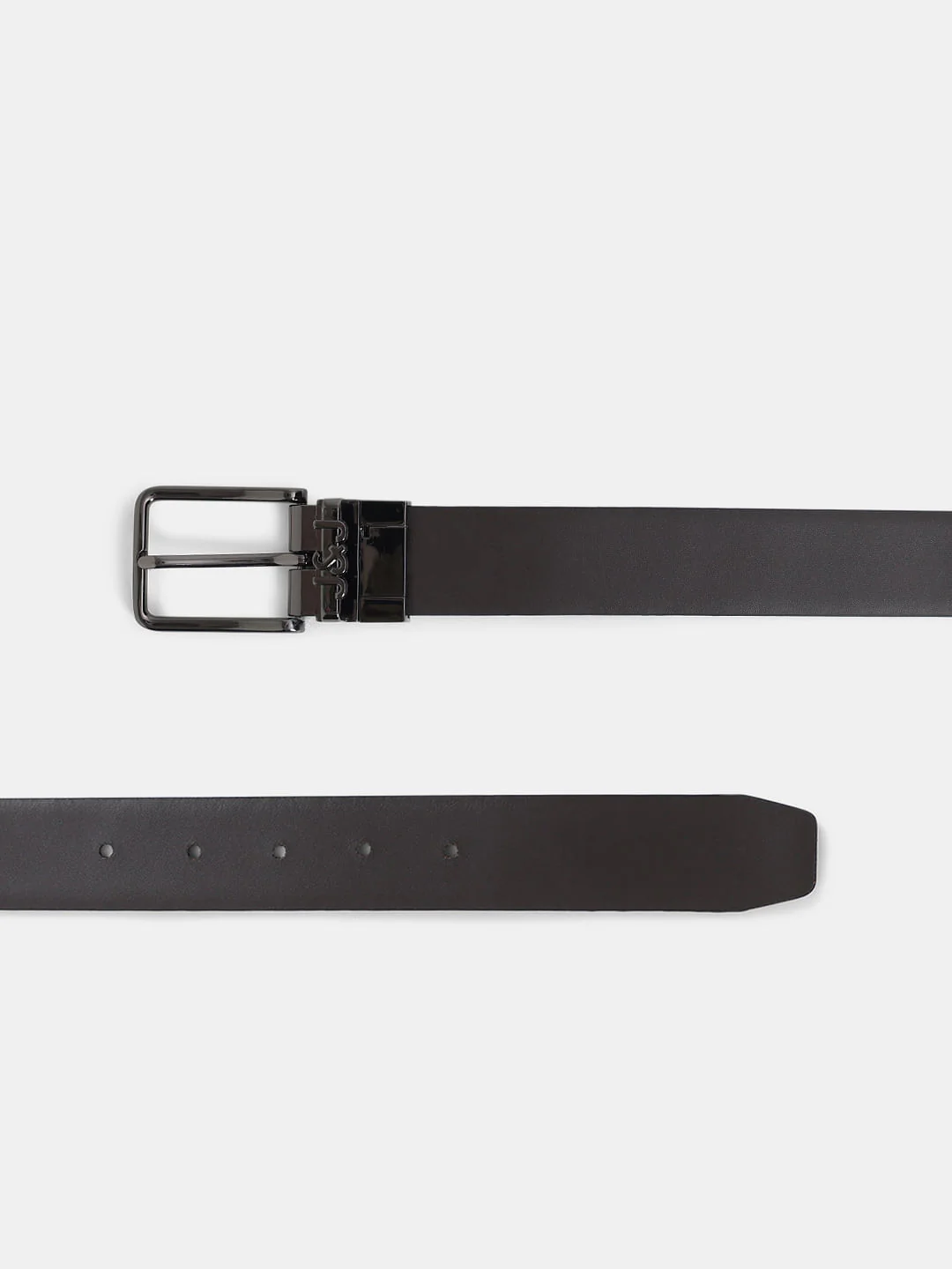 Black Premium Reversible Leather Belt - Image 4