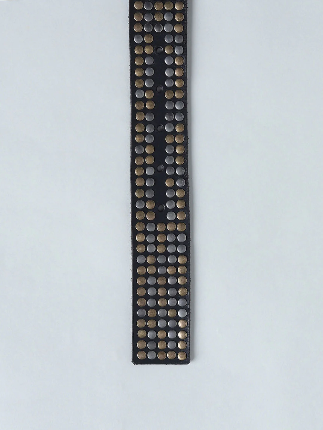 Black Studded Leather Belt - Image 5