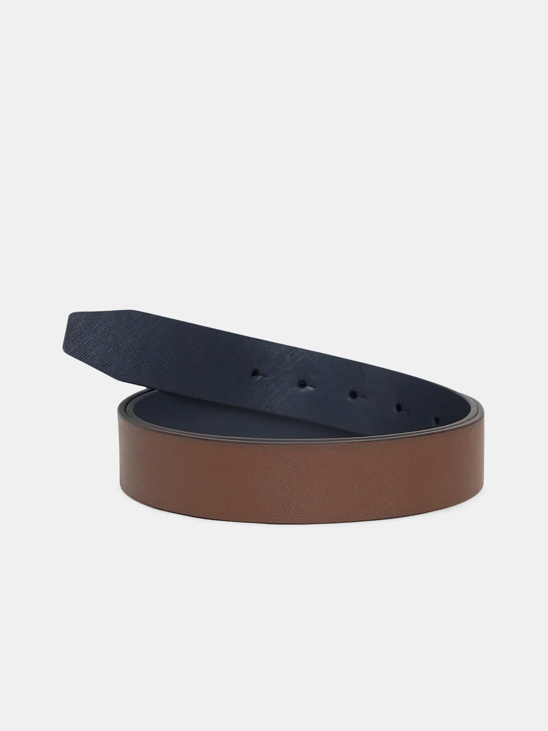 Reversible Leather Belt - Brown - Image 2