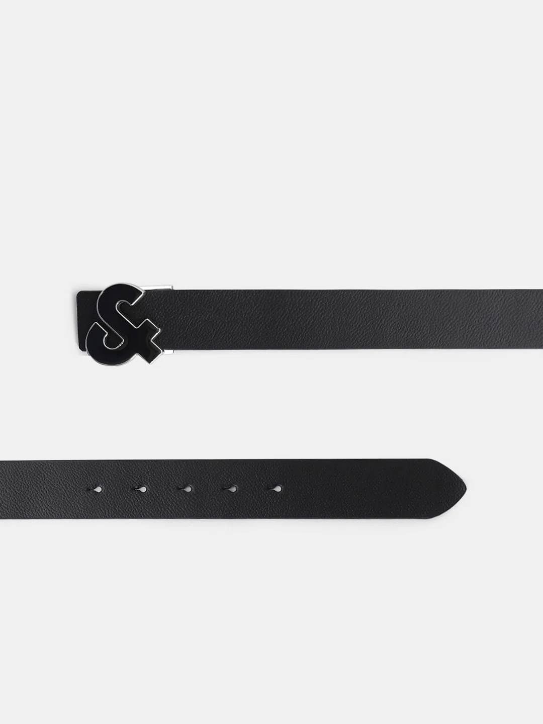 Black Reversible Premium Leather Belt - Image 3