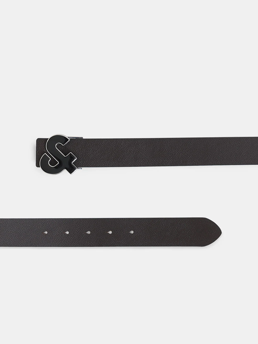 Black Reversible Premium Leather Belt - Image 4