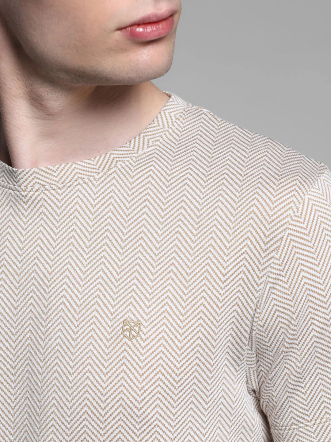 BEIGE PRINTED T-SHIRT - Image 5