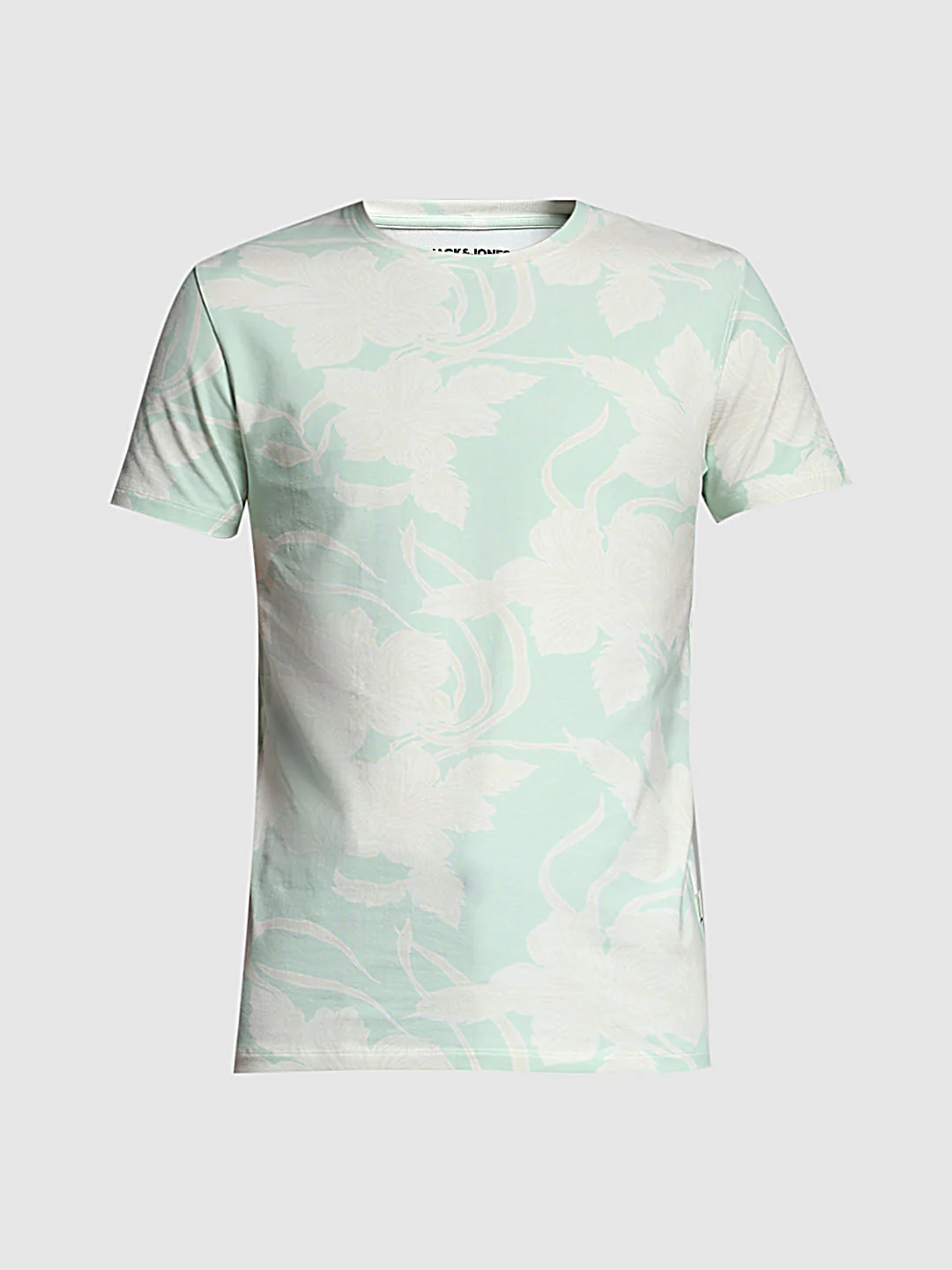 Light Green Printed Crew Neck T-shirt - Image 7
