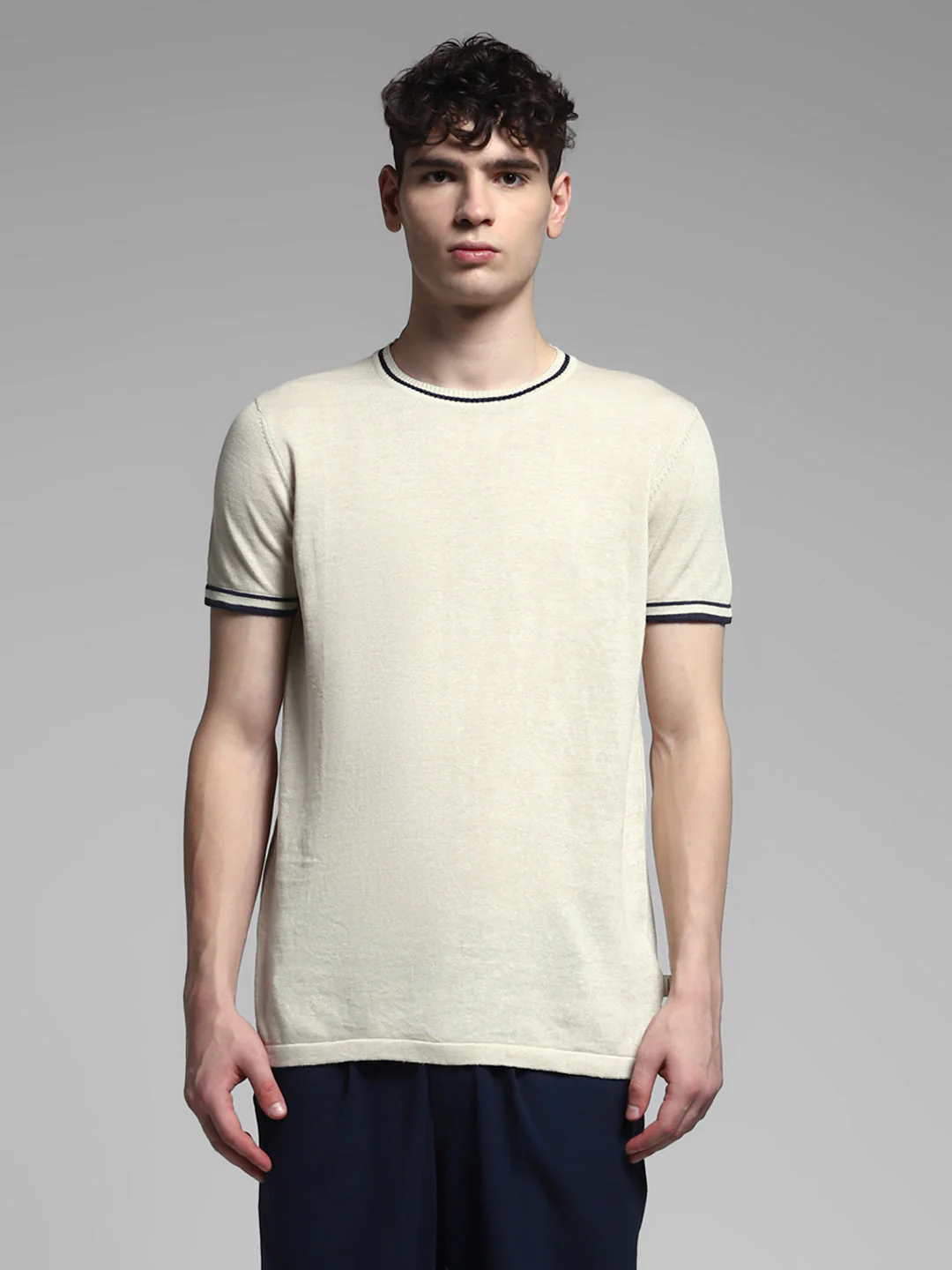 Crew Neck Knitted Pullover - Image 2