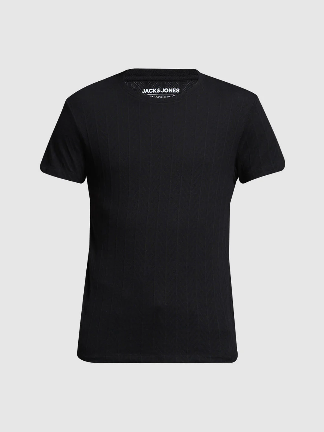 Black Jacquard Cotton T-shirt - Image 7