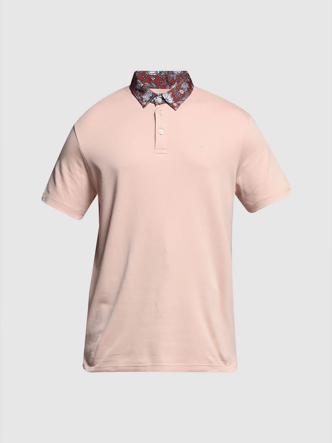 Pink Contrast Collar Band Polo - Image 7