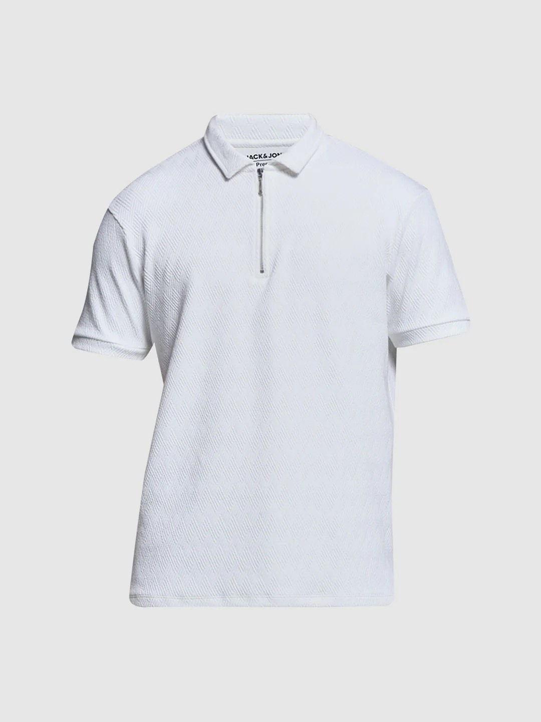 White Jacquard Polo - Image 7