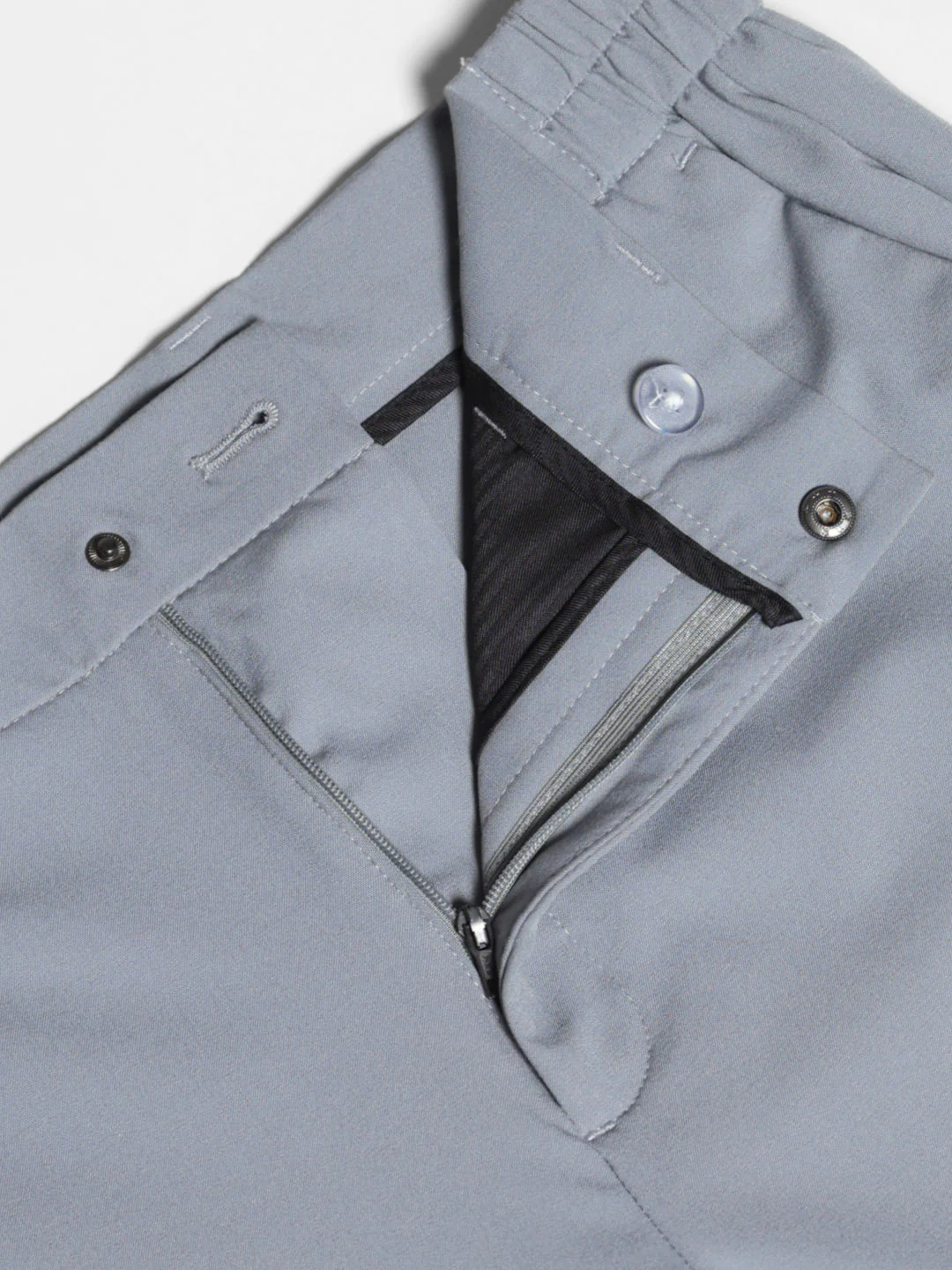 Light Grey Low Rise Stretch Trousers - Image 5