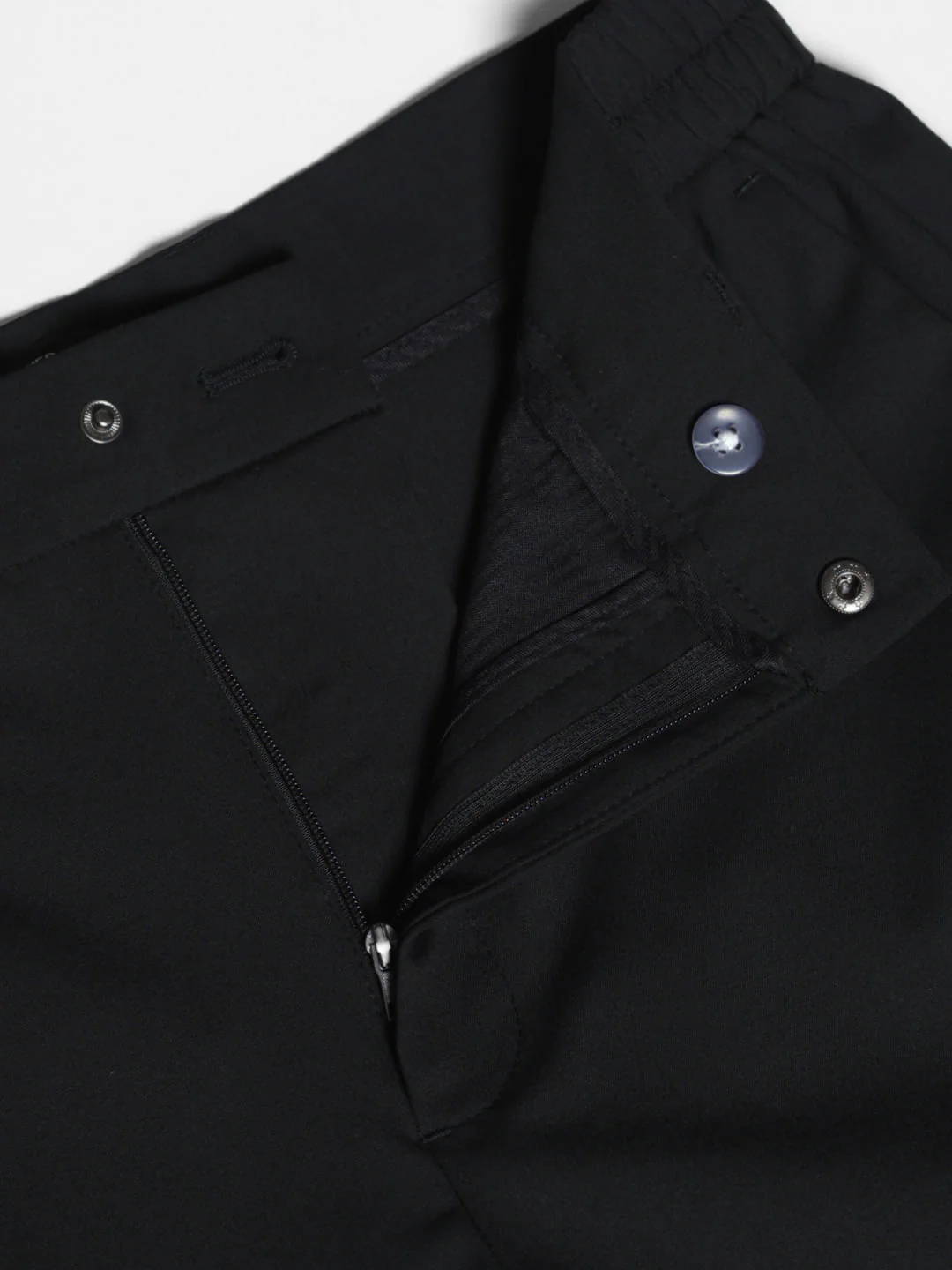 Black Low Rise Stretch Trousers - Image 5