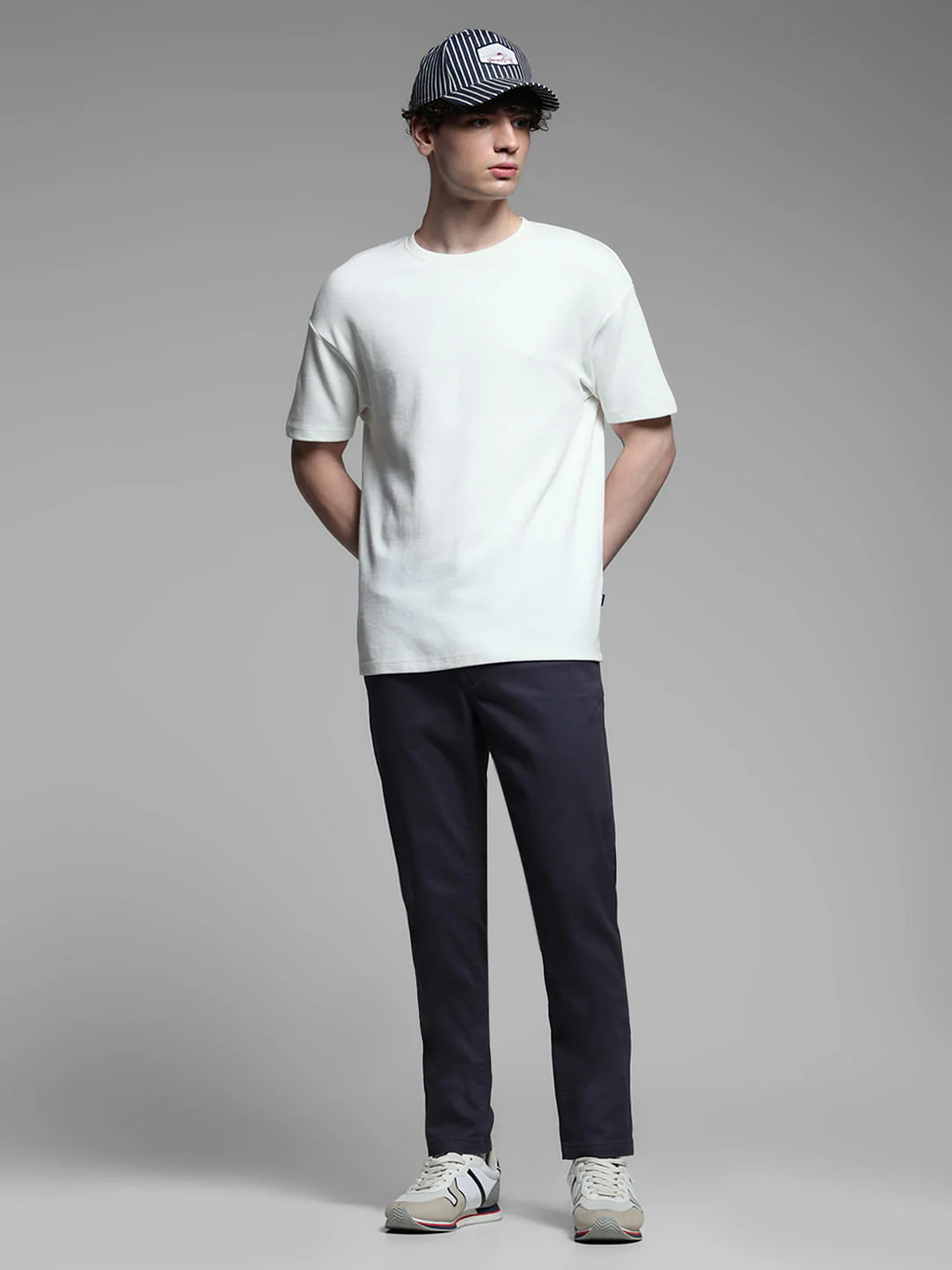 Navy Blue Mid Rise Chino Pants - Image 6