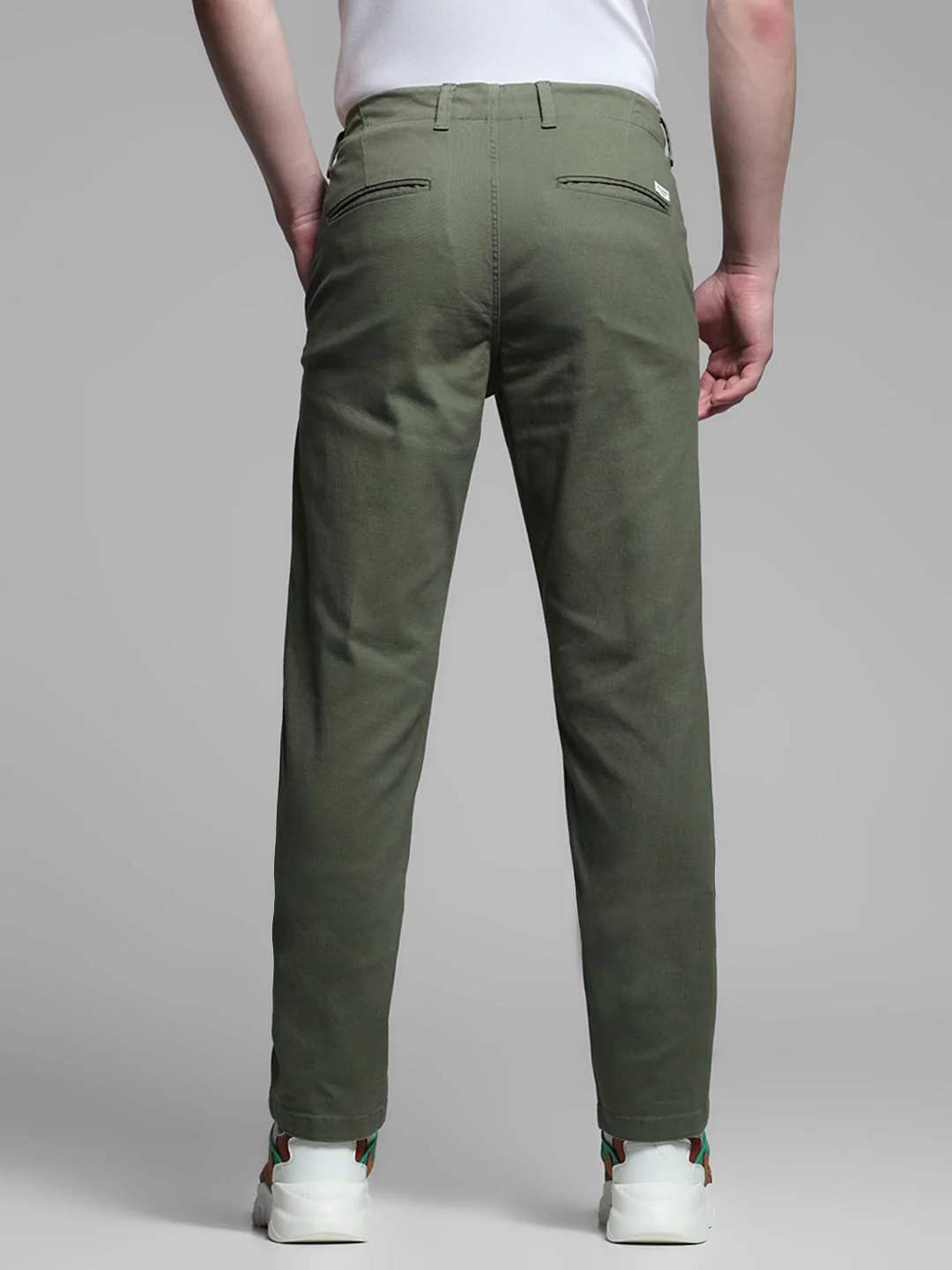 Green Mid Rise Chino Pants - Image 3