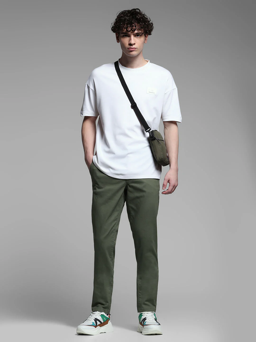 Green Mid Rise Chino Pants - Image 6