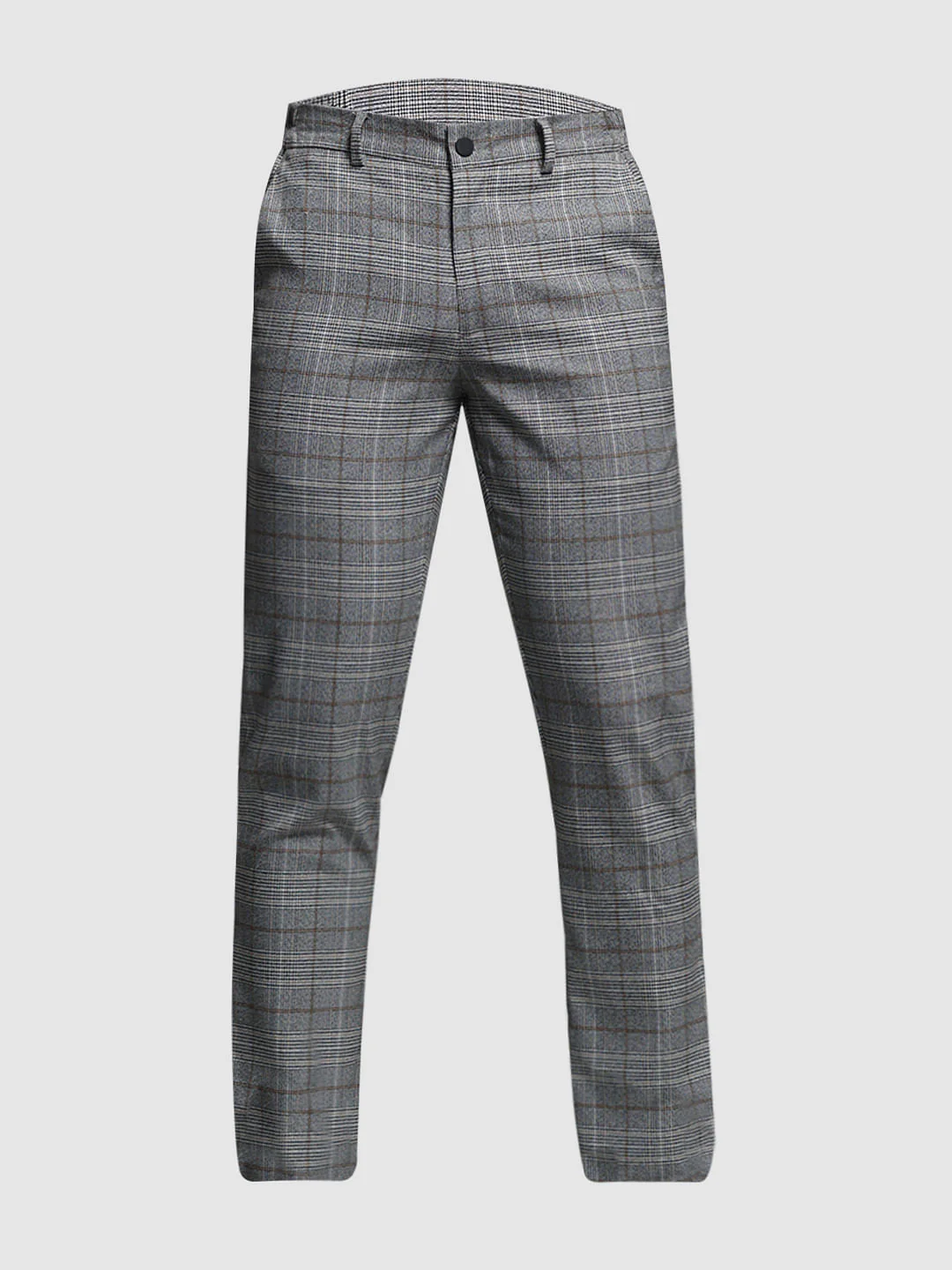 Grey Check Tailored Trousers - Image 7