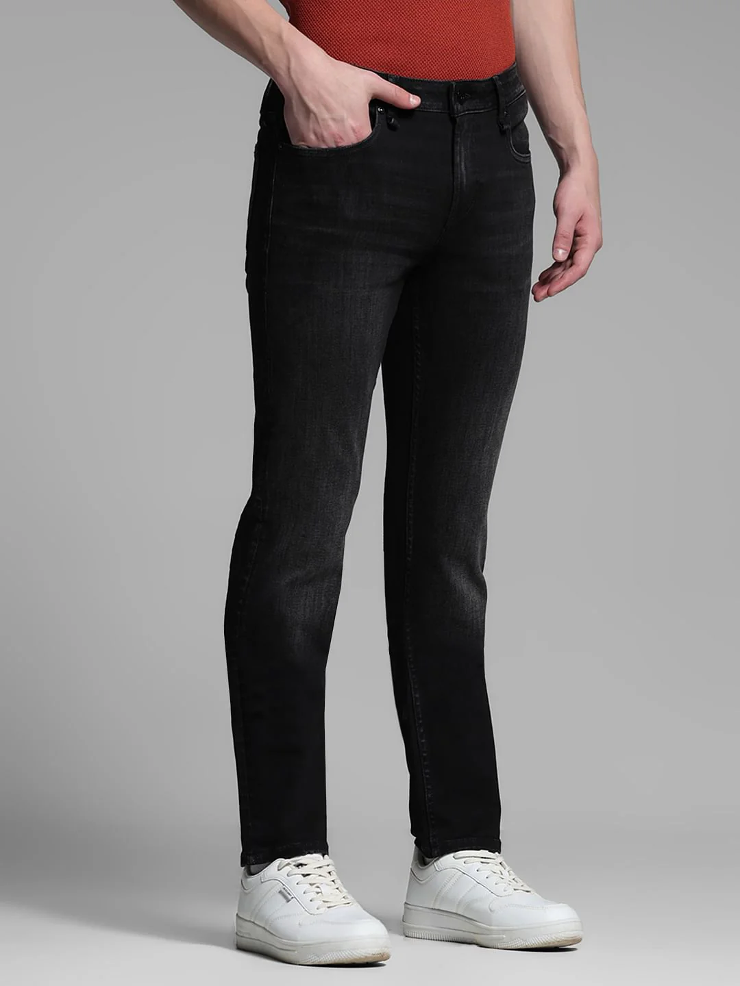 Black Low Rise Glenn Slim Fit Jeans - Image 2