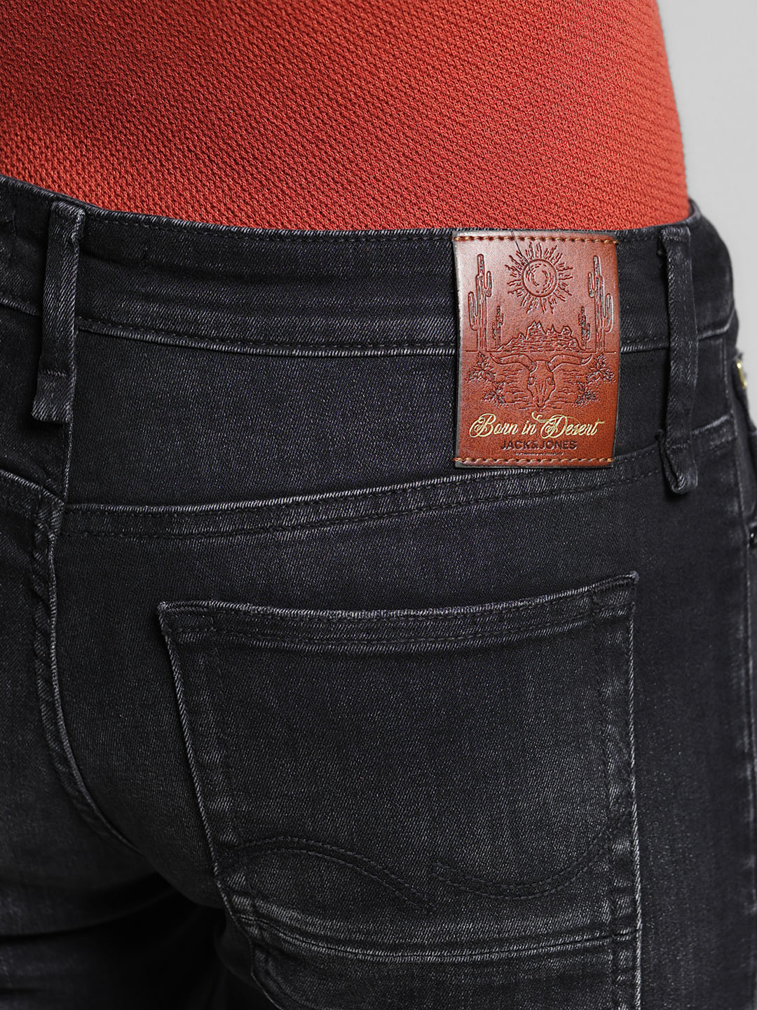 Black Low Rise Glenn Slim Fit Jeans - Image 5
