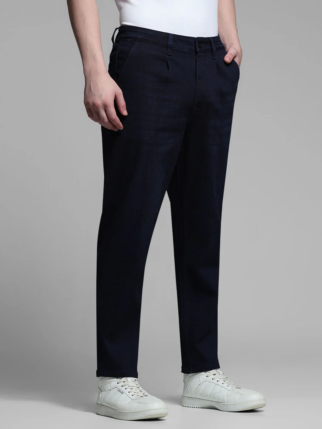 Dark Blue Low Rise Regular Fit Jeans - Image 2