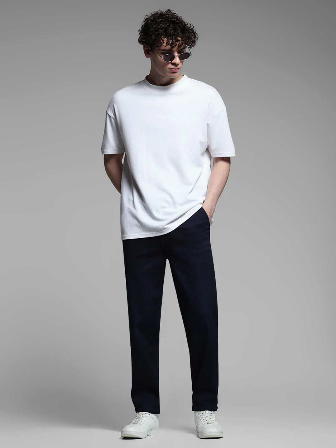 Dark Blue Low Rise Regular Fit Jeans - Image 6