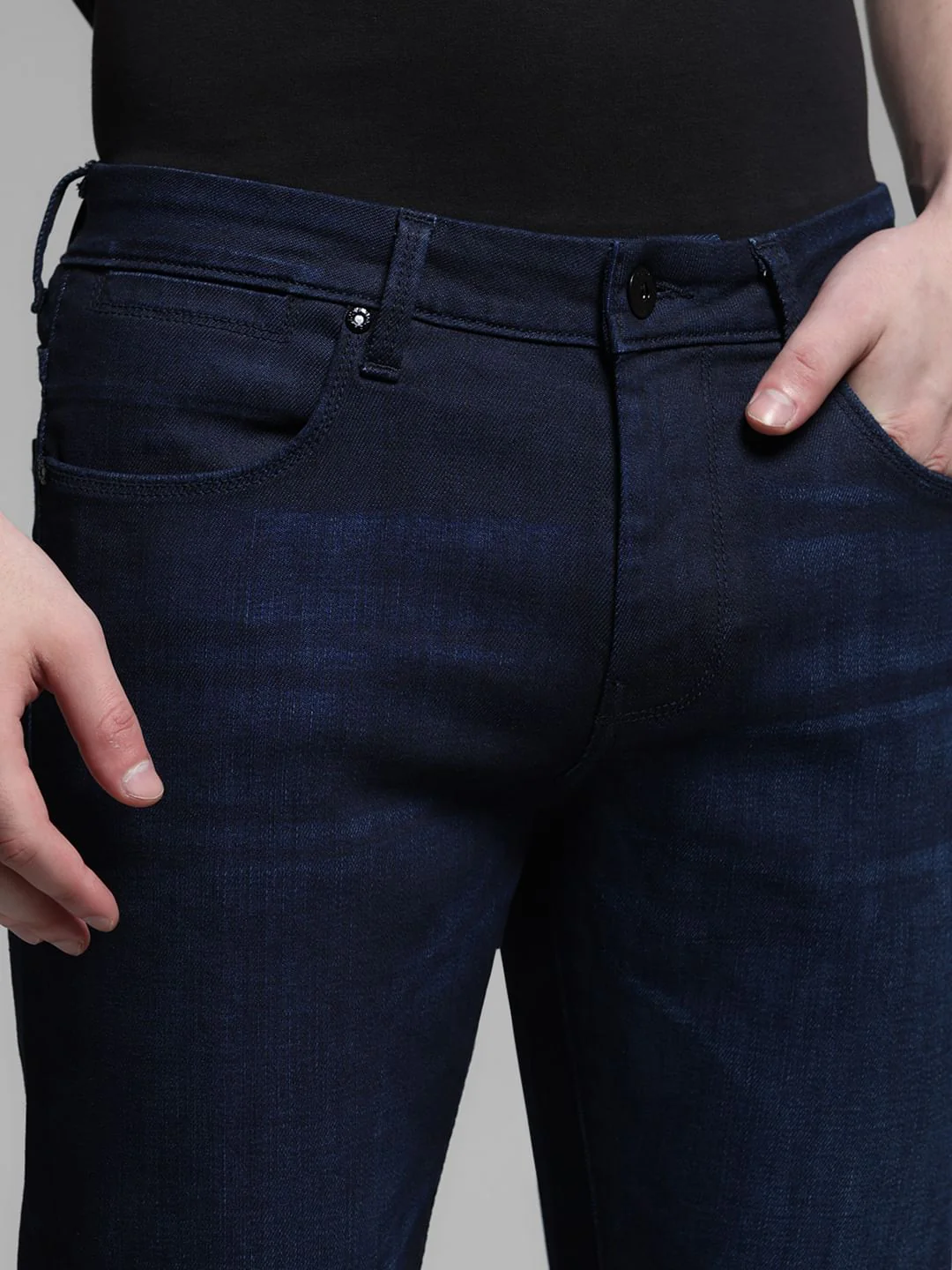 Dark Blue Low Rise Glenn Slim Fit Jeans - Image 4