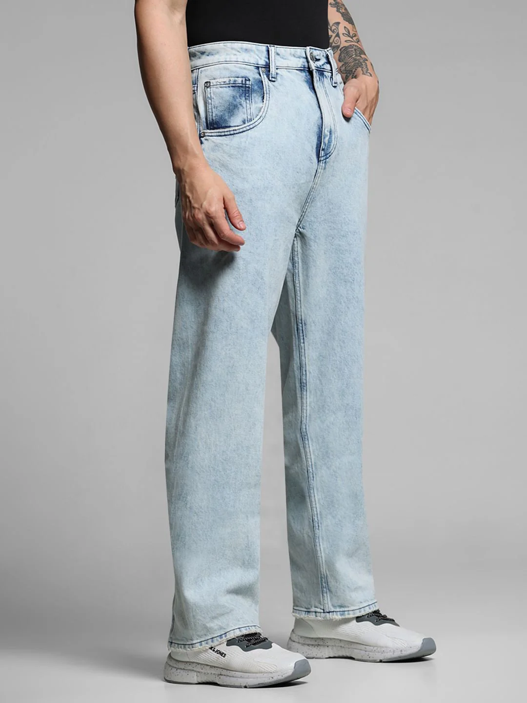Light Blue High Rise Dario Loose Fit Jeans - Image 2